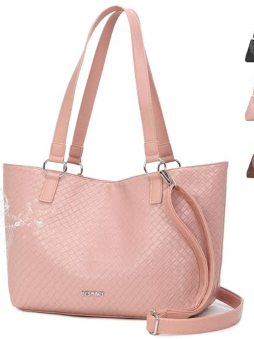 Waterproof PU Leather Woven Tote - Large Shoulder Crossbody Bag for Women